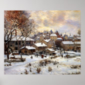 夕日による雪効果 ポスター (正面)