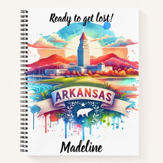 夕日にアーカンソーの魅力を発見 ノートブック (正面)