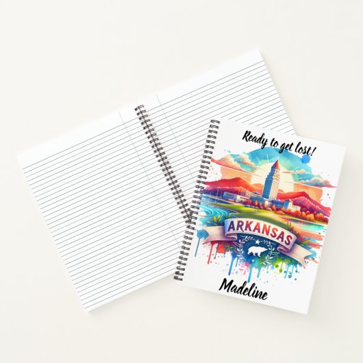 夕日にアーカンソーの魅力を発見 ノートブック (内部)