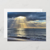 夕日にセーリング – ポストカード (正面/裏面)