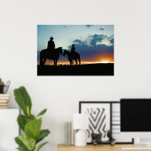 夕日に会う ポスター (ホームオフィス)