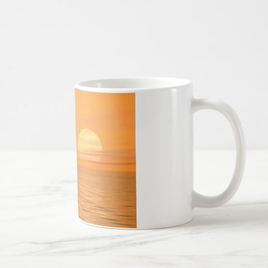 夕日に入ること コーヒーマグカップ (右)