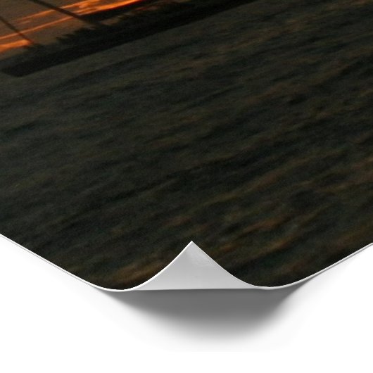 夕日に入ること ポスター (角)