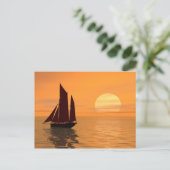 夕日に入ること ポストカード (スタンド正面)