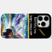 夕日に山川近くを流バッファロー Case-Mate iPhoneケース (裏面 (横))