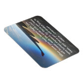 夕日に当たるカラフル飛行機の翼 マグネット (右側)