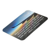 夕日に当たるカラフル飛行機の翼 マグネット (左側)