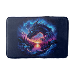夕日に影を落とすドラゴン鮮やか バスマット