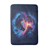 夕日に影を落とすドラゴン鮮やか バスマット (正面縦)