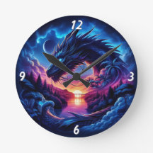 夕日に影を落とすドラゴン鮮やか