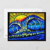 夕日に波打つ ポストカード (正面/裏面)