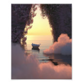 夕日に浮かぶ海 フォトプリント            (正面)
