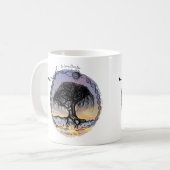 夕日のあらゆる方向に女神の木 コーヒーマグカップ (正面左)