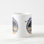 夕日のあらゆる方向に女神の木 コーヒーマグカップ (中央)