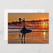 夕日のはがきを見る ポストカード (正面/裏面)