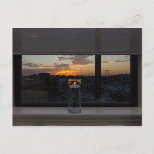 夕日のはがきを見る ポストカード (正面)