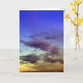 夕日のグリーティングカードの雲 カード (黄色い花)