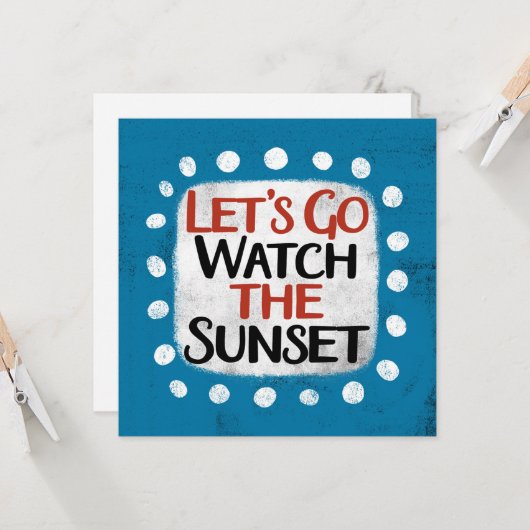 夕日のグリーティングカードを見に行こう カード (正面/裏面インサイチュ)