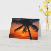 夕日のグリーティングカード カード (黄色い花)