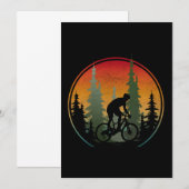夕日のサイクリング自然の風景 招待状 (正面/裏面)