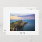 夕日のスカイのニーストポイントライトハウス ポストカード (正面/裏面)