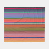 夕日のストライプ フリースブランケット (正面(横))