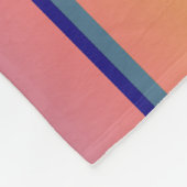 夕日のストライプ フリースブランケット (角)