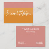 夕日のストライプ 名刺 (正面/裏面)