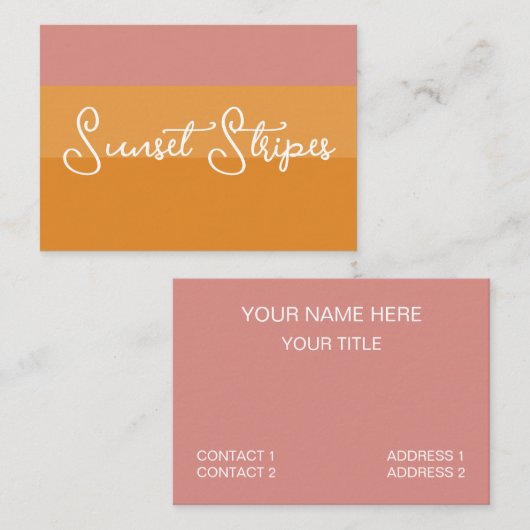 夕日のストライプ 名刺 (正面/裏面)
