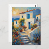 夕日のセレニティ：夢地中海のを ポストカード (正面/裏面)