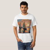 夕日のセーリング5 Tシャツ (正面フル)