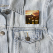 夕日のテトン山脈、スネークリバー 缶バッジ (インサイチュ)