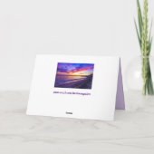 夕日のビーチグリーティングカード カード (裏面)