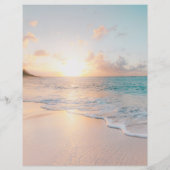 夕日のビーチ（穏やかな波、名前/情報、Vs 3） (裏面)