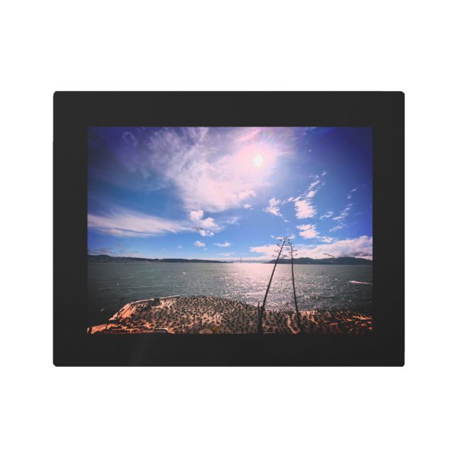 夕日のベイビュー メタルプリント (正面)