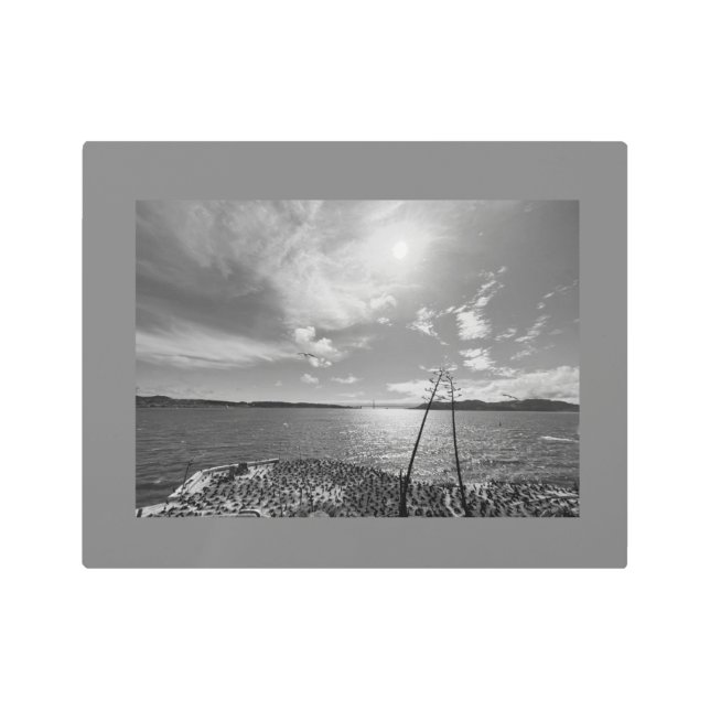 夕日のベイビュー メタルプリント (正面)