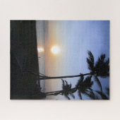 夕日のヤシ ジグソーパズル (横)