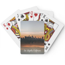 夕日のロサンゼルススカイライン写真