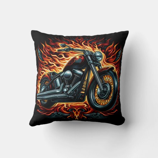 夕日の乗り心地の中で炎を放つ激しいオートバイ クッション (裏面)