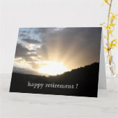 夕日の光が大きく消える カード (黄色い花)