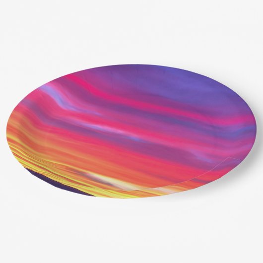 夕日の夢鮮やか: ペーパープレート (アングル)