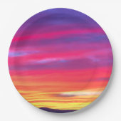 夕日の夢鮮やか: ペーパープレート (正面)