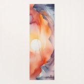 夕日の山々を覆う雪の水色 ヨガマット (裏面)