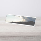 夕日の山景色 デスクネームプレート (正面)