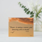 夕日の平和用はがき ポストカード (スタンド正面)