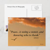 夕日の平和用はがき ポストカード (正面/裏面)