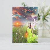 夕日の幻想的な妖精ランタン持ち (スタンド正面)
