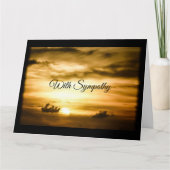 夕日の悔やみや弔慰または弔意カード カード (正面)