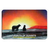 夕日の月 マグネット (横)