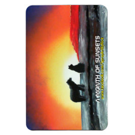 夕日の月 マグネット